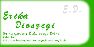 erika dioszegi business card