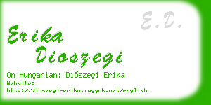 erika dioszegi business card